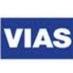 Un cartel azul con la palabra vias