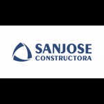 El logo de San José Constructora es azul y blanco.